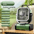 Portable USB Camping Fan with Humidifier and LED Light